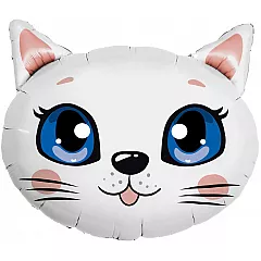 Шар Фигура Белая кошечка