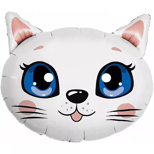 Шар Фигура Белая кошечка