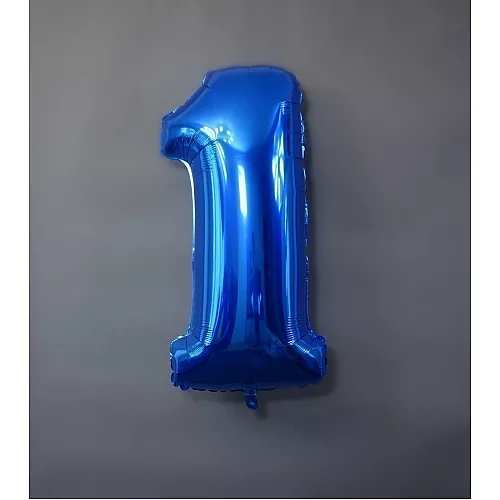 Шар фигура Цифра 1 Синяя
