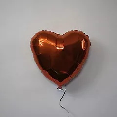 Шар сердце 18 металлик Оранжевое