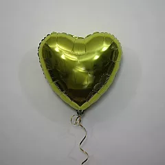 Шар сердце 18 металлик Салатовое