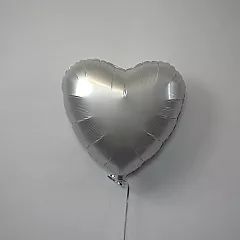 Шар сердце 18 Сатин Белое