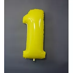 Шар цифра 1 Яркий Желтый