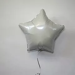 Шар звезда 18 пастель Белая