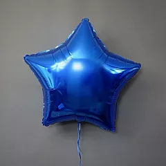 Шар Звезда 32 металлик Синяя